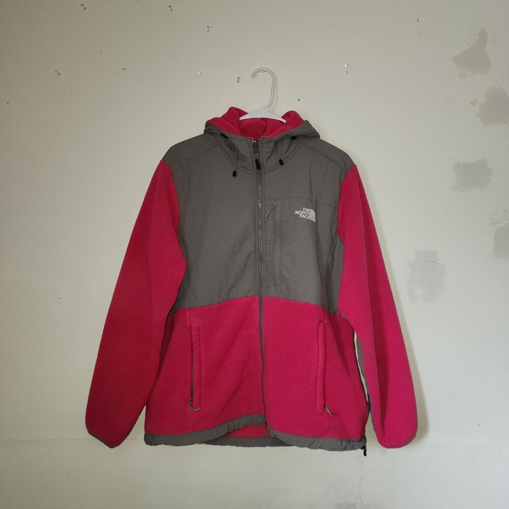 The North Face Pink Grey Denali Zip Up Fleece Jacket | XLarge